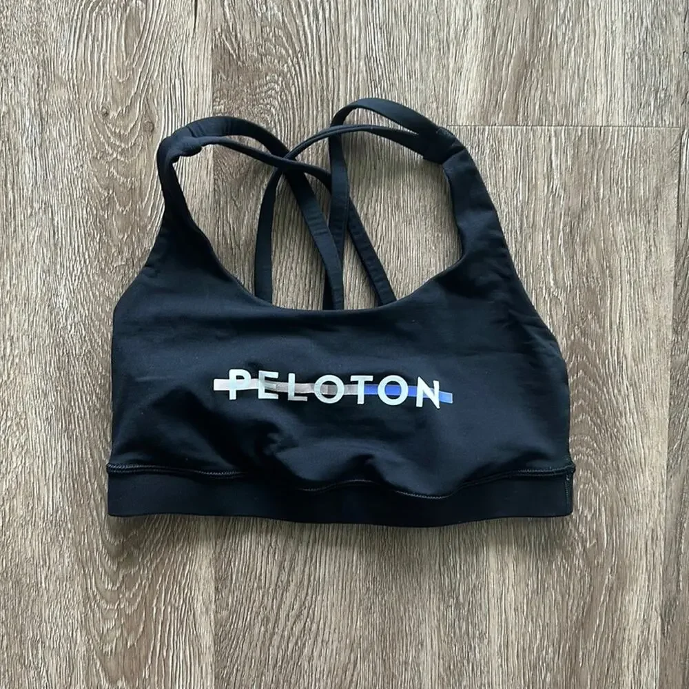Lululemon‎ x Peloton Energy Sports Bra Black Size 4 Medium Support